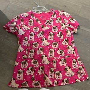 Valentine’s Day scrub top